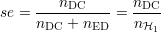 n n
se = ----DC---- = -DC-
nDC + nED nH1